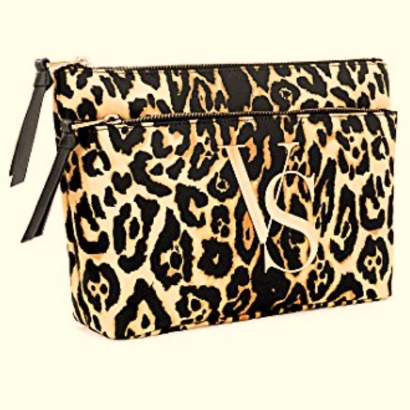 VICTORIA'S SECRET New Cheetah 🐆 Print Makeup Cosmetic Bag limited edition print - Picture 1 of 7